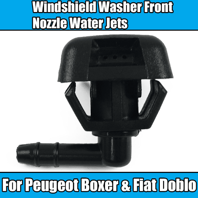 1x Windscreen Washer Nozzle Water Jets for Fiat Doblo Peugeot Boxer