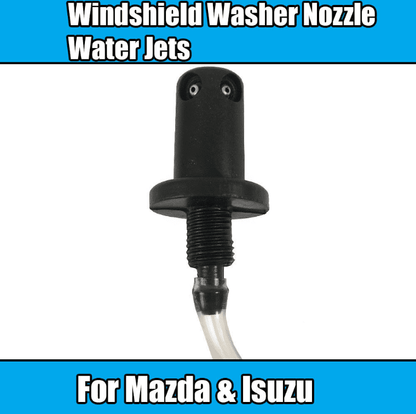 1x Windshield Washer for Mazda Isuzu Nozzle Water Jets Black Plastic