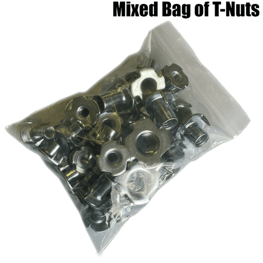 200g Mixed Bag of M3 M4 M5 M6 M8 M10 M12 Wood Furniture T Nuts