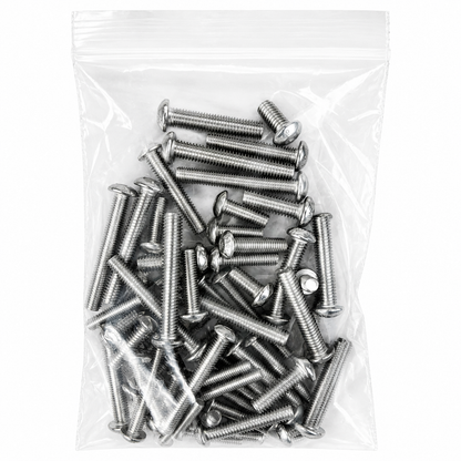 Mixed Bag of A2 Stainless Steel Button Head Screws Allen Key Socket Head M4x10mm - M6x50mm
