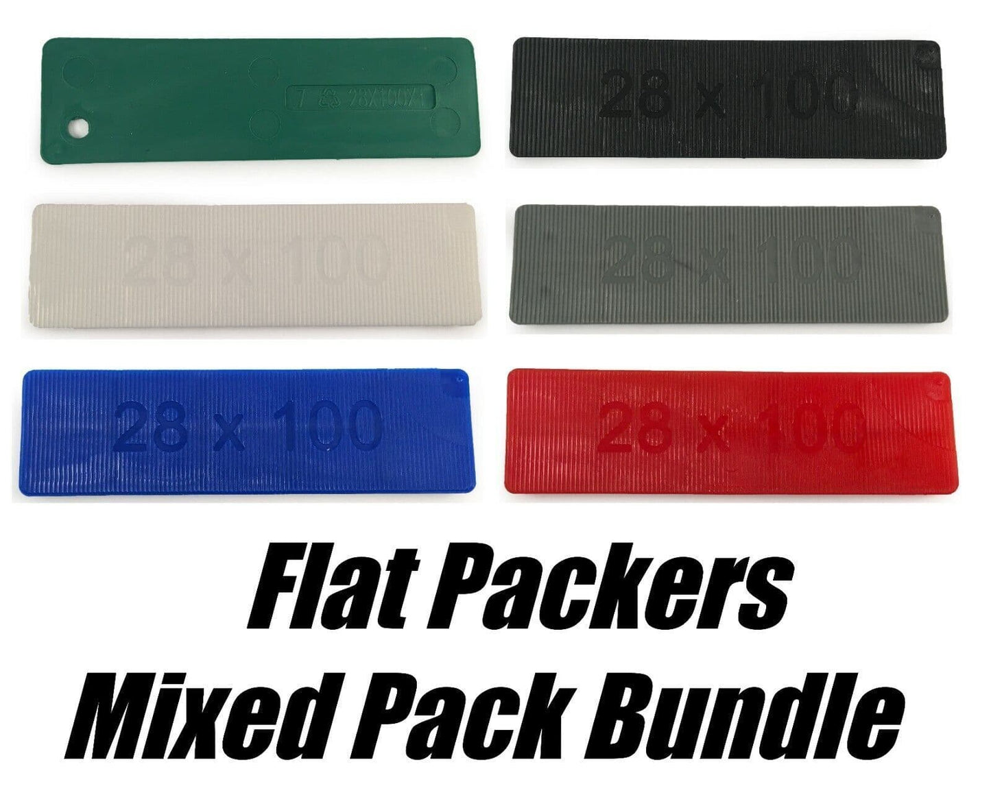 200x Assorted Timco Flat Plastic Window Glazing Packers Spacers Shims