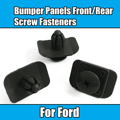 20x 10mm Grey Plastic Screw Fasteners Clips for Ford Front Rear Bumper