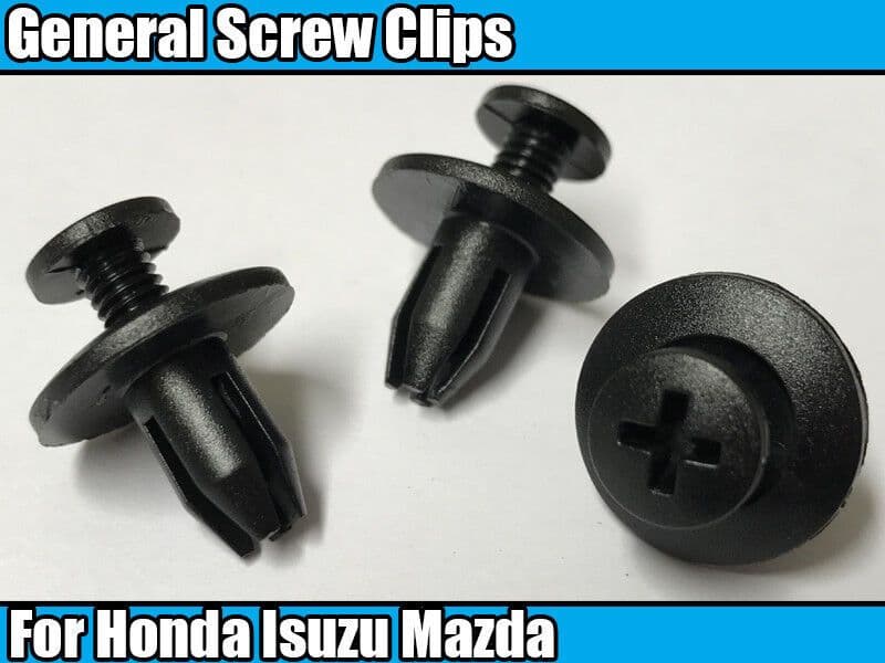 20x 19mmx9mm 6mm Hole Screw Type Body Retainer Clips for Honda Mazda