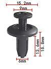 20x 6mm Black Plastic Retainer Trim Clips for Nissan Honda Accord Integra