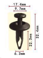 20x 6mm Trim Clips for Ford Focus Taurus Door Card Panel Fascia Lining