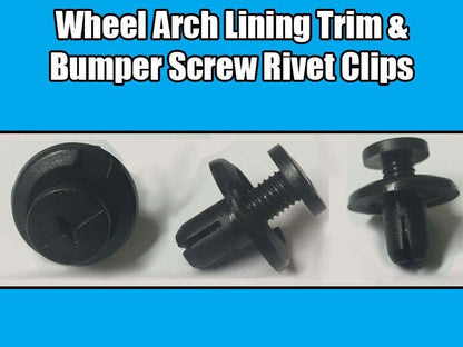20x 8mm Clips for Honda Crx Wheel Arch Lining Splashguard Bumper Screw Rivets