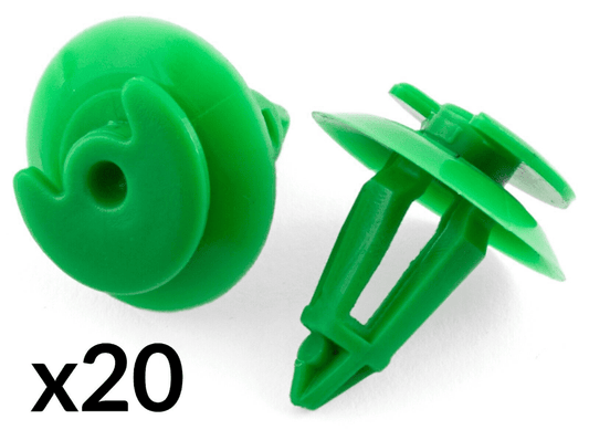 20x 8mm Clips for VW Audi Door Trim Panel Interior Lining Fixing Green