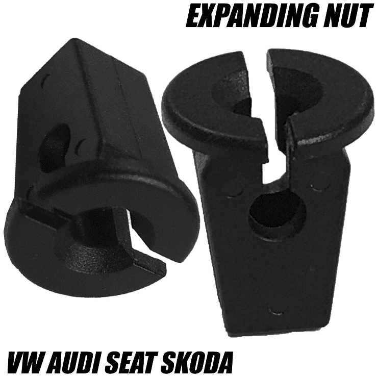 20x 8mm Expanding Lock Nut Grommet Trim Clips for Volkswagen Audi SEAT Skoda