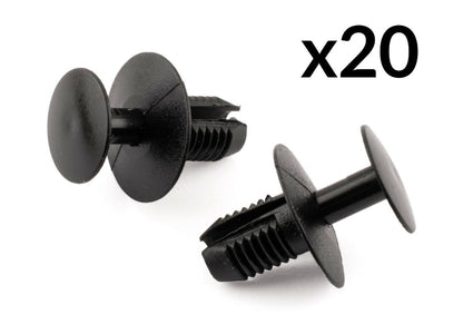 20x 8mm Plastic Rivets for Mercedes Bumper Panel Skirt Wheel Arch Lining