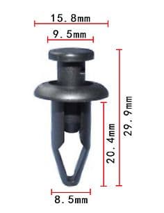 20x 8mm Push Type Retainer Clips for Nissan Body Side Moulding Black