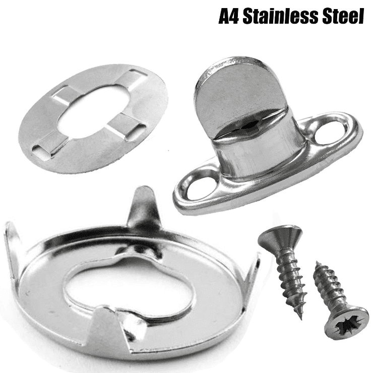 20x 8mm Turnbutton Eyelet Canopy Kit Marine Grade A4 Stainless Steel + Screws