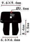 20x 9mm Black Nylon Hole Grommet Locking Nut Screw Mount