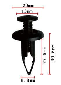 20x 9mm Bumper Cover Sill Panel Moulding Trim Clips for Toyota Lexus