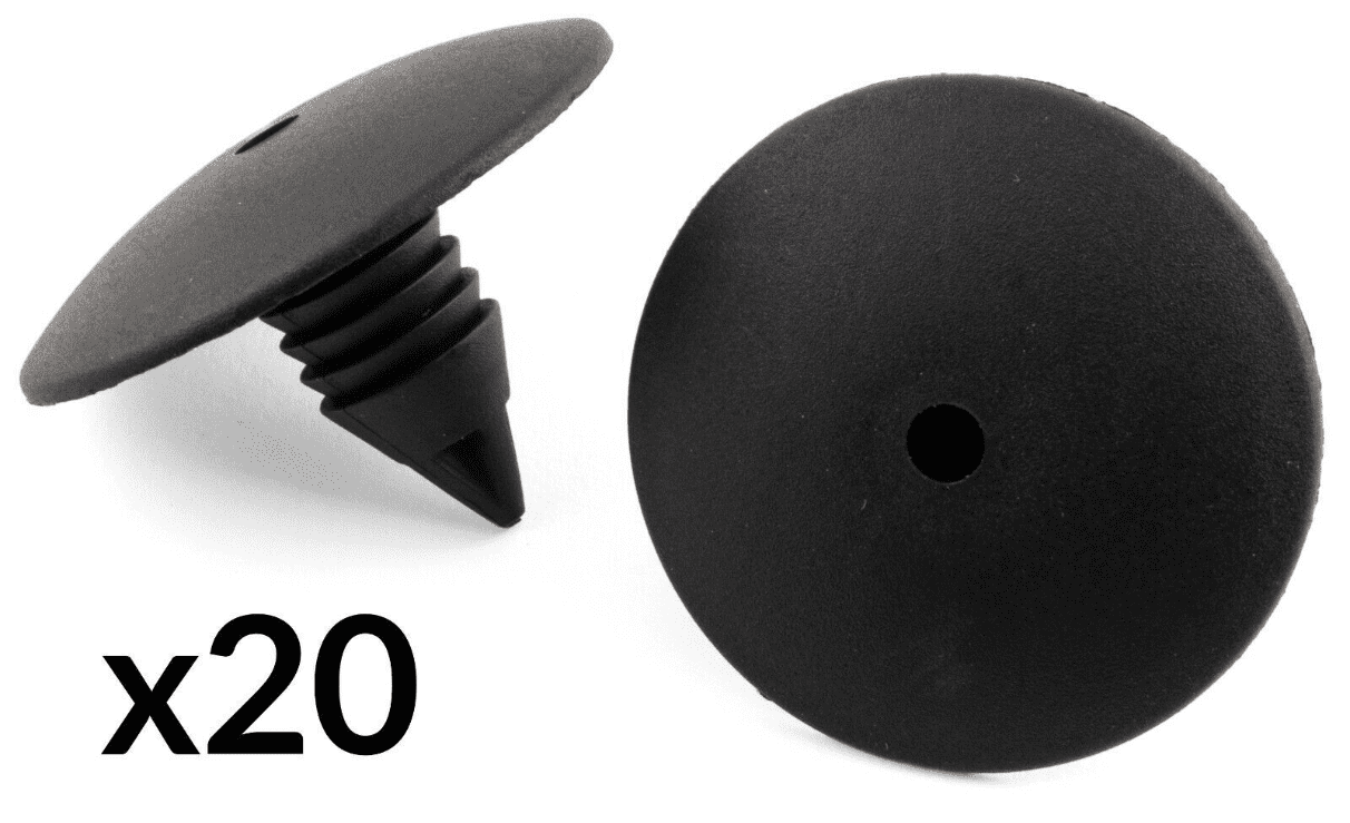 20x Black Clips for Renault Clio Scenic Megane Splashguard Wheel Arch Liner