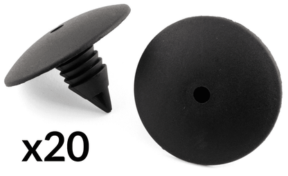 20x Black Clips for Renault Clio Scenic Megane Splashguard Wheel Arch Liner