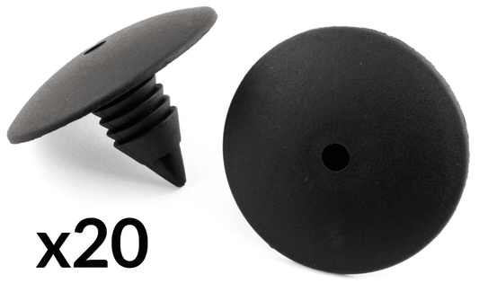 20x Black Clips for Renault Clio Scenic Megane Splashguard Wheel Arch Liner