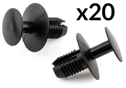 20x Black Clips for Volvo S40 S60 V40 V70 XC Engine Under Tray Trim Wheel Arch