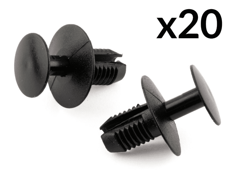 20x Black Clips for Volvo S40 S60 V40 V70 XC Engine Under Tray Trim Wheel Arch