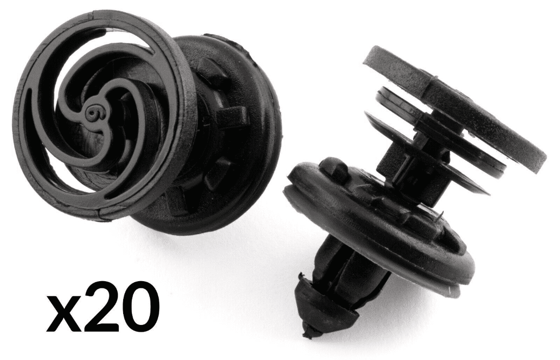20x Black Clips for Volvo S40 V50 C30 C70 Interior Door Card Trim