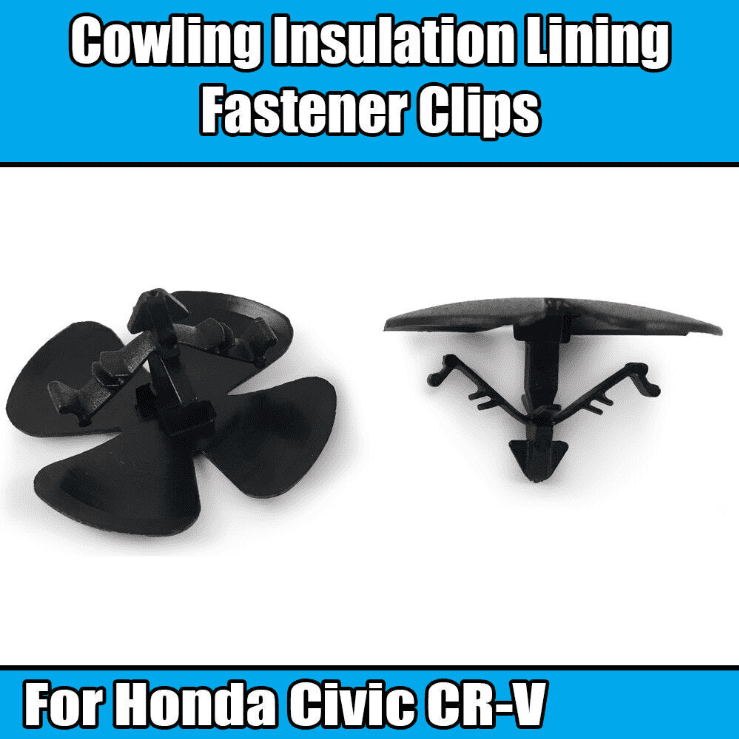 20x Black Clover Clips Fastener for Honda Civic Cr-V Cowling Insulation Lining