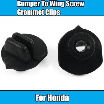 20x Black Plastic Bumper To Wing Screw Grommet Clips for Honda