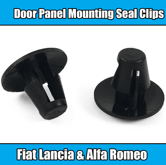 20x Black Plastic Clips for Fiat Lancia Alfa Romeo Door Panel Mounting Seal