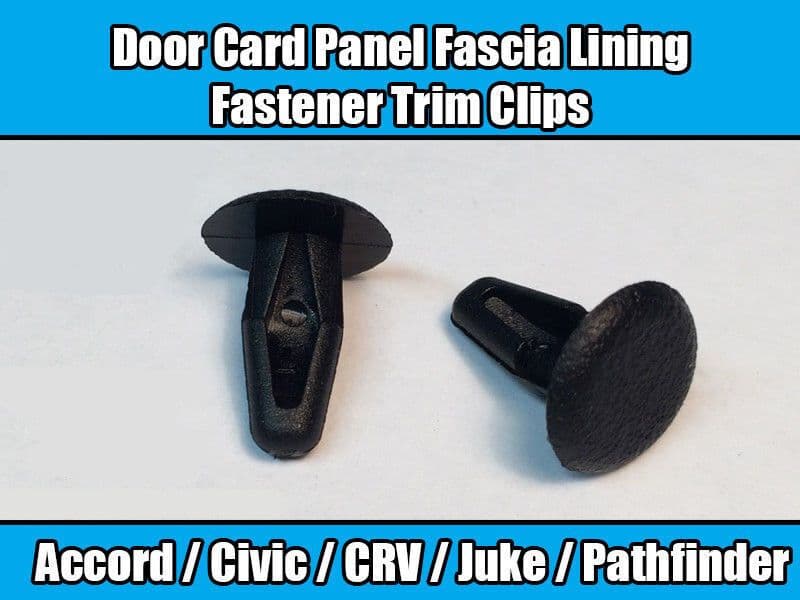20x Black Plastic Clips for Honda Nissan Door Card Panel Lining Fastener Trim