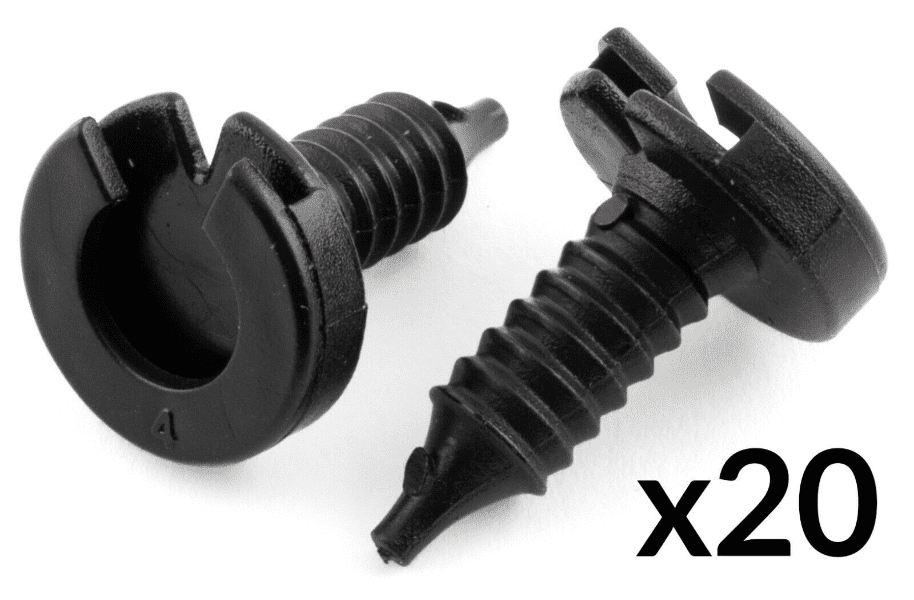 20x Black Plastic Clips for Land Rover Discovery Freelander P38 Door Panel Card