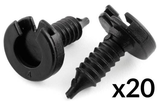20x Black Plastic Clips for Land Rover Discovery Freelander P38 Door Panel Card