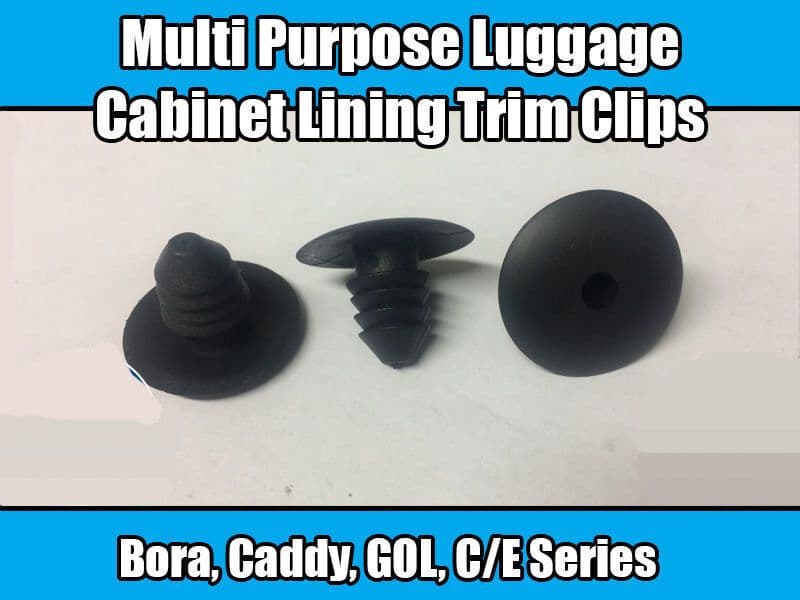 20x Black Plastic Clips for Mercedes VW Multi-Use Luggage Cabinet Lining Trim