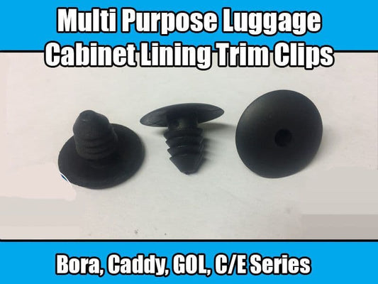 20x Black Plastic Clips for Mercedes VW Multi-Use Luggage Cabinet Lining Trim