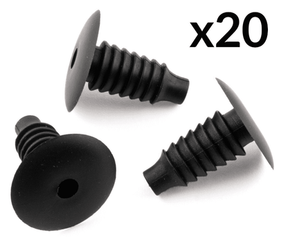 20x Black Plastic Clips for VW T4 T5 Interior Door Boot Lining Roof Carpet Panel