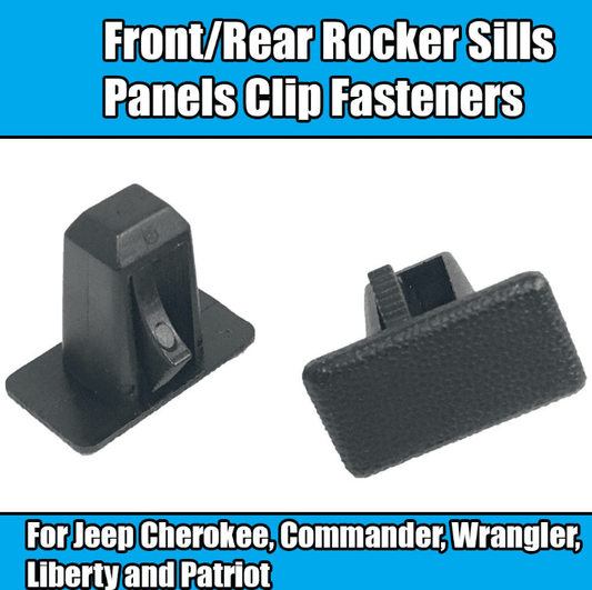 20x Black Plastic Fastener Clips for Jeep Cherokee Rocker Sill Panel