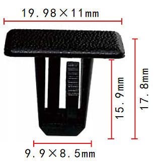 20x Black Plastic Fastener Clips for Jeep Cherokee Rocker Sill Panel