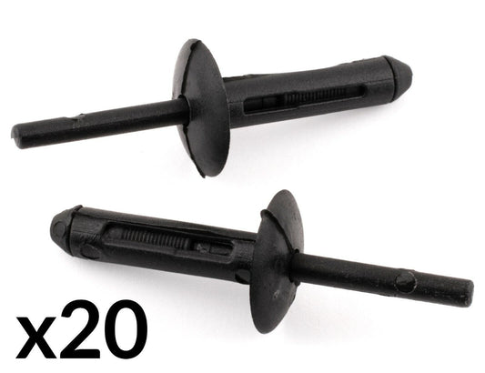20x Black Plastic Fastener Mounting Clips for Chrysler Jeep Door Trim 34201631
