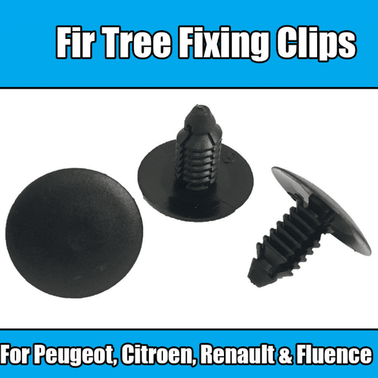 20x  Black Plastic Fir Tree Fixing Clips for Peugeot Citroen Renault Fluence