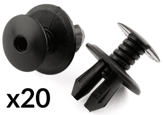 20x Black Plastic Fixings Fastener Clips for VW Caddy Trim Panel Lining