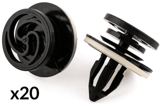 20x Black Plastic Interior Door Card Trim Panel Fastener Clips for Audi A3 A4 VW