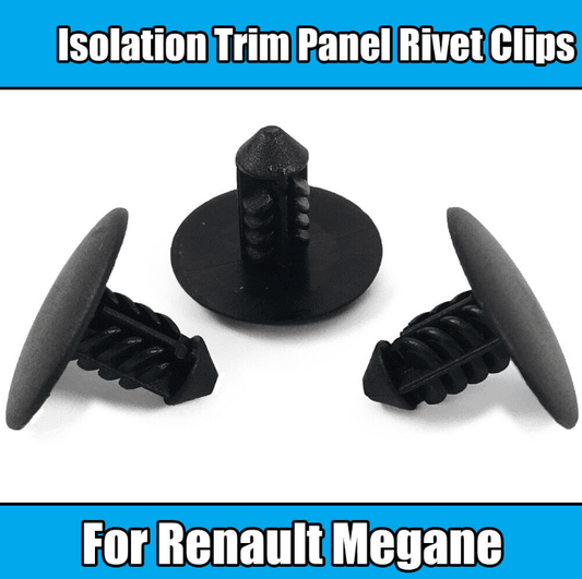 20x Black Plastic Isolation Trim Panel Rivet Clips for Fiat Renault Megane