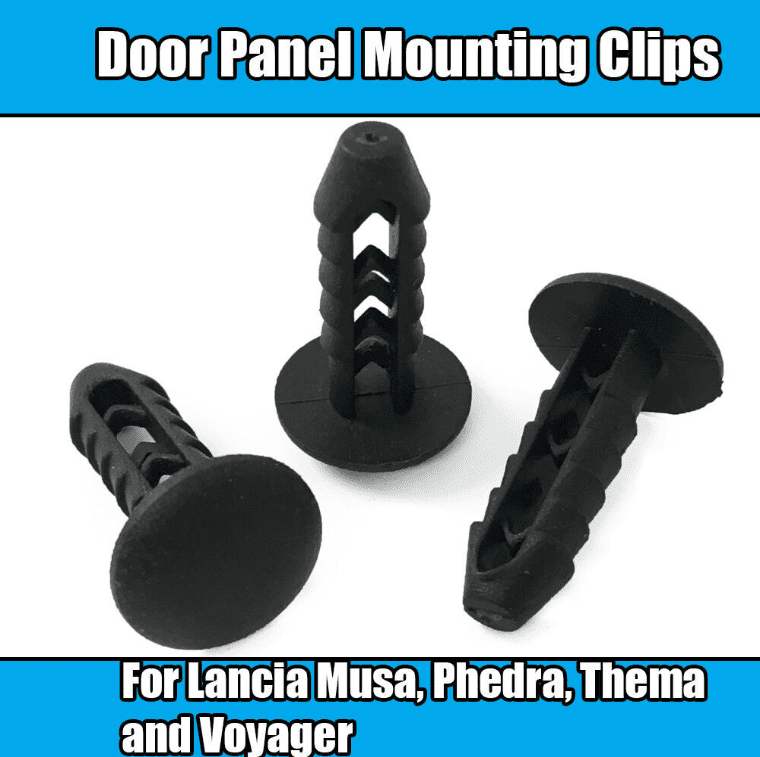 20x Black Plastic Mounting Clips for Lancia Musa Phedra Thema Door Panel