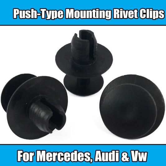 20x Black Plastic Push Type Mounting Rivet Clips for Mercedes Audi VW