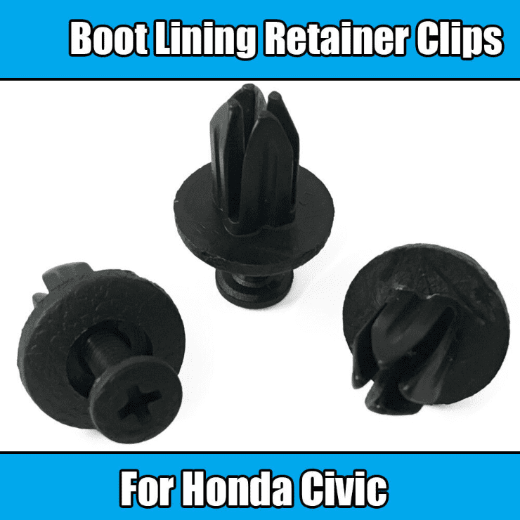 20x Black Plastic Retainer Clips for Honda Civic Boot Lining