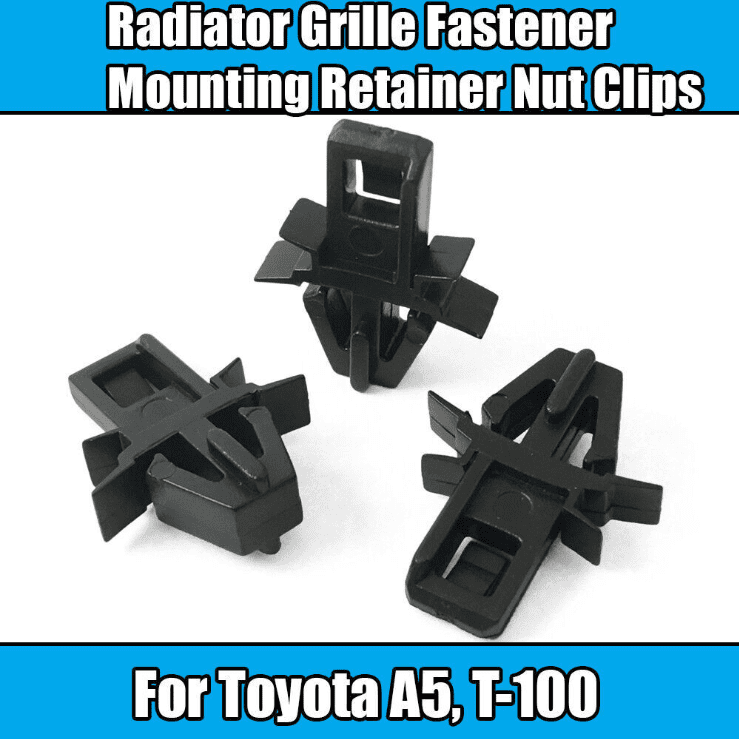 20x Black Plastic Retainer Nut Fastener Clips for Toyota A5 Radiator Grill