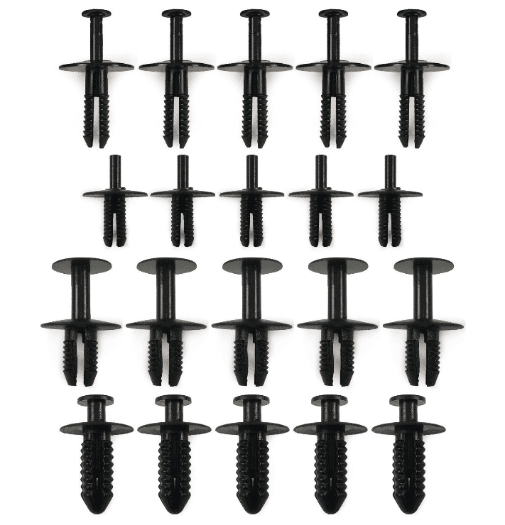 20x Black Plastic Rivet Clips Set for BMW Bumper Trim Door Panel Wheel Arch