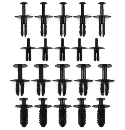 20x Black Plastic Rivet Clips Set for BMW Bumper Trim Door Panel Wheel Arch