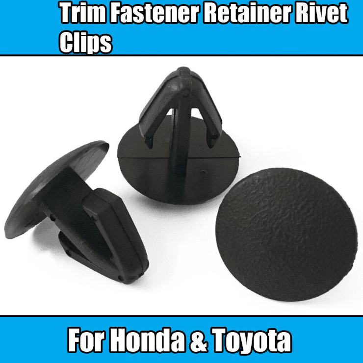 20x Black Plastic Rivet Fastener Retainer Trim Clips for Honda & Toyota