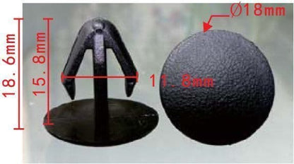 20x Black Plastic Rivet Fastener Retainer Trim Clips for Honda & Toyota