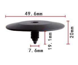 20x Black Plastic Rivet Retainer Clips for GM 1970-1991 Bonnet Insulation