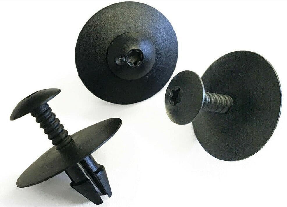 20x Black Plastic Torx Clips for Mercedes Side Skirt Rocker Panel Cover