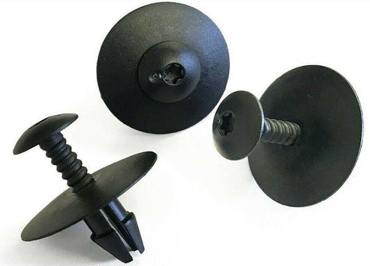 20x Black Plastic Torx Clips for Mercedes Side Skirt Rocker Panel Cover